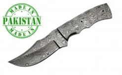 Economy - 8" Black Foot Bowie FULL TANG DAMASCUS BLADE BLANK W/Bolster And Finger Groove Handle