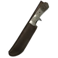 Custom Leather Knife Sheath Leather - SHWW122 - 1 3/8" Opening And A 5 7/8"" Length With Belt Loop. Fits El Tigre