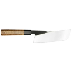 Wok Master Japanese Style Nakiri Knife - African Blackwood & Olivewood Octagonal Handle - 440C S.S. - Completed Knife