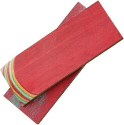 Knife Scales - Pakkawood- Multi Color ( Red / Green / Yellow ) - 4" X 1.5" X .25"