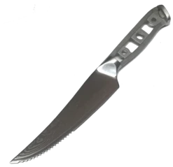 * VG10 Raindrop Pattern - Steak Knife, Big Tex SerratedVG10 Damascus