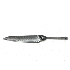 * VG10 Hidden Tang - Rain Drop Pattern - 5" Utility Knife - VG10 Damascus