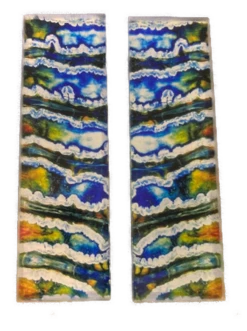 Knife Scales - Clear Acrylic Knife Scales Over UV Printed Mammoth Tooth T-2